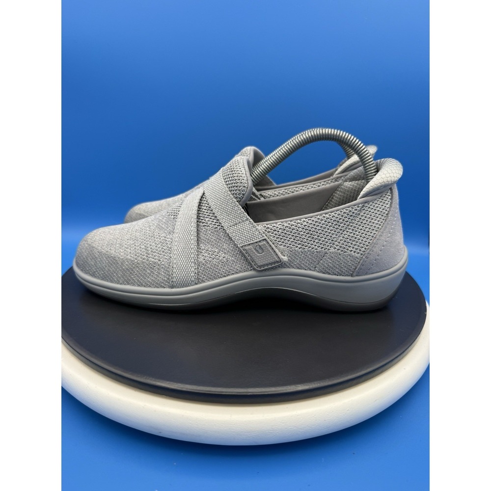 OrthoFeet Amalya Womens Size 8B Slip On Gray Knit Orthopedic Comfort Shoes